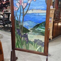 風景モチーフ｜ステンドグラス｜衝立