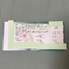 コールドプレイライブチケット　ゴールド席　1枚