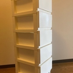 【早い者勝ち】収納　ケース　白　5段の画像