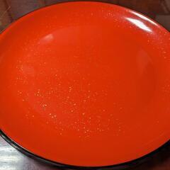 オードブルプラスチック皿　金粉入りの画像
