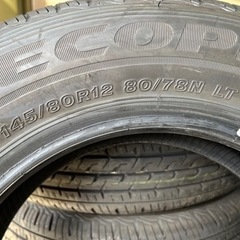 軽トラ軽バンに ECOPIA R710A 145/80R12 80/78N LT 4本 ほぼ新品の画像