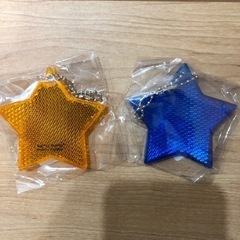 リフレクター キーホルダー 星 2個セット