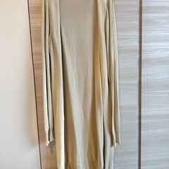 ロングカーディガン レディース ベージュ マキシ丈 メイドインジャパン
