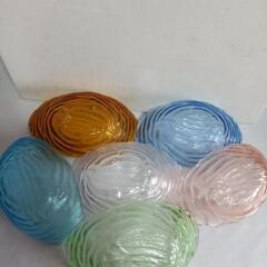 代理出品未使用可愛ガラス小鉢セットの画像
