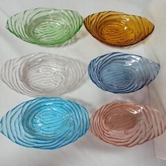 代理出品未使用可愛ガラス小鉢セットの画像