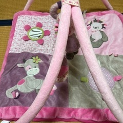 Nattou ナチュー スクエア型ベビープレイマット ピンク