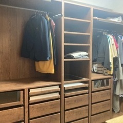 【解体しました】14万美品　IKEA PAX ワードローブ(ダー...