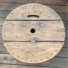 ⑱サイドテーブル・ガーデニングテーブル/電線ドラム・ケーブルドラム・木製ドラムの画像