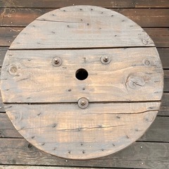 ⑱サイドテーブル・ガーデニングテーブル/電線ドラム・ケーブルドラム・木製ドラムの画像