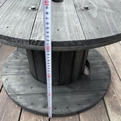 ⑰コーヒーテーブル・ガーデニング/電線ドラム・ケーブルドラム・木製ドラムの画像