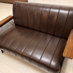 2人用　合皮ソファーの画像