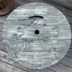 ㉑ガーデニングテーブル・サイドテーブル/電線ドラム・ケーブルドラム・木製ドラムの画像