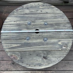 ㉑ガーデニングテーブル・サイドテーブル/電線ドラム・ケーブルドラム・木製ドラムの画像