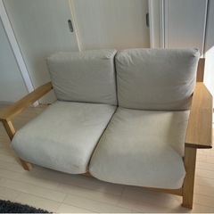 無印 フェザーポケットコイル、2シーター(1〜2人掛け用) (カバー付き)