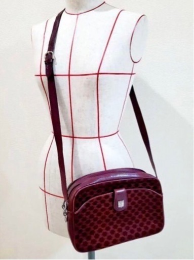 【セリーヌ】ヴィンテージボルドーショルダーバッグ