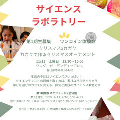 カガク×クリスマス 【ワンコイン体験会】