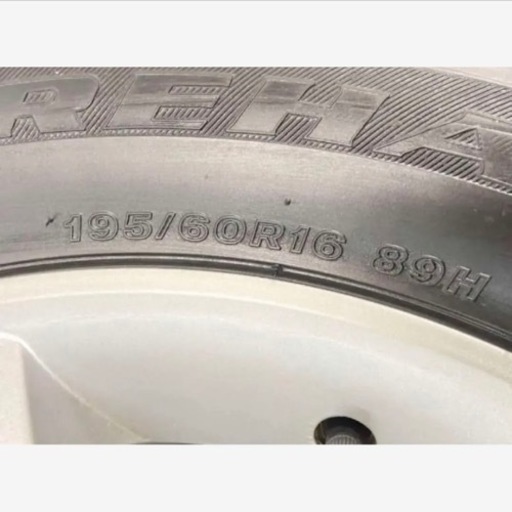 195/60R16 中古サマータイヤ2018年製4本セットスズキ純正ホイール付き