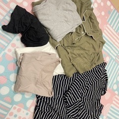 マタニティパジャマ2着とヒートテック 授乳口付きTシャツ2枚セットの画像