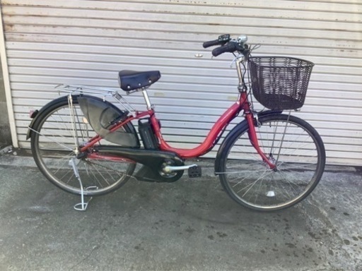 225  ヤマハ新機種電動アシスト自転車pasnatura26インチ　レッドアルミボディー