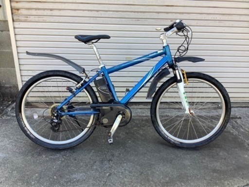 226  パナソニック新機種電動アシスト自転車ハリヤ26インチ　ブルーボディー