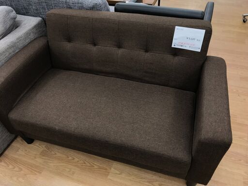 ★ジモティ割あり★  ２掛けソファ ブラウン H68×W120×D65 クリーニング済み KJ3430