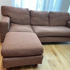 [商談中]　NOCE ３人掛けソファ　オットマン付き