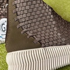 新品 SS (21㎝相当)ゴムゴム  超軽量 のびのびフィット 洗える 厚底ブーツ  (色 カフェオレ)★新品 洗えるマスク 2枚付きの画像