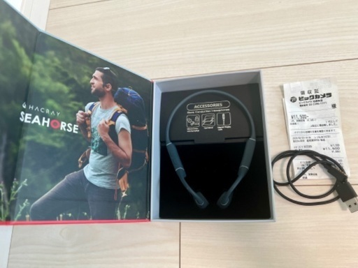 【ほぼ新品】保証書付き！HACRAY SeaHorse 骨伝導イヤホン 防水ワイヤレスイヤホン IP68完全防水