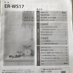 TOSHIBA ER-WS17(W) WHITE 2022年製の画像