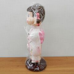 不二家 ペコちゃんお楽しみ袋 不二家のペコちゃん人形 首ふり着物人形 白 FUJIYA 札幌 西区 西野の画像