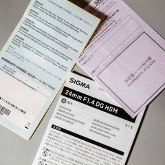 【新品】Sigma 24mm F1.4 DG HSM Art ニコンF シグマ Nikon 広角　単焦点 箱・保証書付きの画像