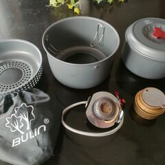 BULIN 多機能アルコール・ガソリンストーブ・鍋セット 屋外キャンプ用多目的ストーブアルコール炉 BL100-Q1の画像