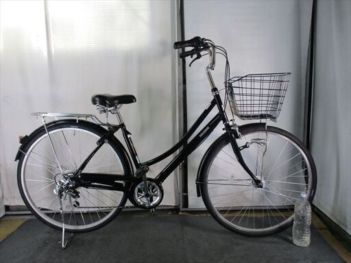 D122★限定特価★ 中古自転車 アサヒ　ブラック【　27インチ　軽快車　6段　LEDオートライト 】