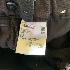 ユニクロ　キッズ　ヒートテックパンツ　サイズ140センチの画像