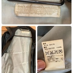 ビンテージ　
貴重　豚革　シングルライダースの画像