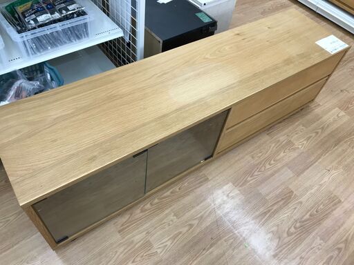 ★ジモティ割あり★  TV台 ナチュラル H45×W162.5×D40 クリーニング済み KJ3449