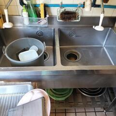 12月以降です【業務用調理器具】2層式シンク