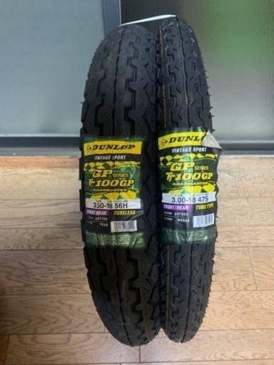 TT100 3.00 18 3.50 18 セット　未使用　2022年　タイヤ