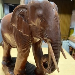 取引決まりました木彫りの象(置き物)1の画像