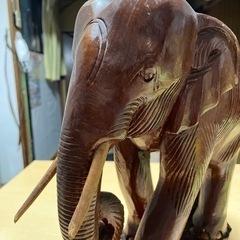 取引決まりました木彫りの象(置き物)1の画像