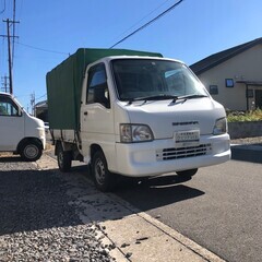 総額9.9万円★格安現状販売★4WD★エアコンパワステ付軽トラ★8万キロ台★幌★スバル サンバートラック 4WD TB(TT2) 8.0万キロ 平成13年式 ホワイトの画像