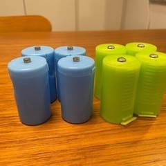 電池アダプター　単三→単一　8個セットの画像