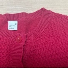 女の子90 カーディガン3枚セット美品の画像