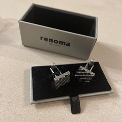 【美品】カフス　シルバー　renoma HOMME