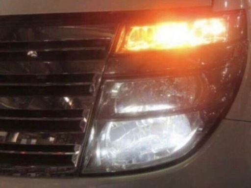 NE51　エルグランドライダー　メッキガーニッシュ付きヘッドライト左右セット