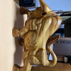 取引決まりました木彫りの牛(置き物)2