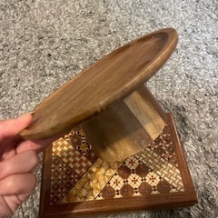 箱根寄木細工アクセサリーボックス&木の小物置きの画像