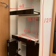 【値下】キッチン棚　引出し式収納の画像