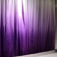 IKEA 紫 グラデーション 薄手カーテン6枚