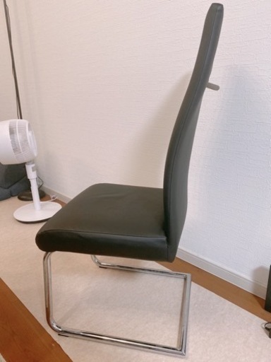 4席セット　ダイニングチェア　レザー調　クッション ダイニングチェア 4脚セット PUレザー ウォールナット 北欧モダン 椅子 